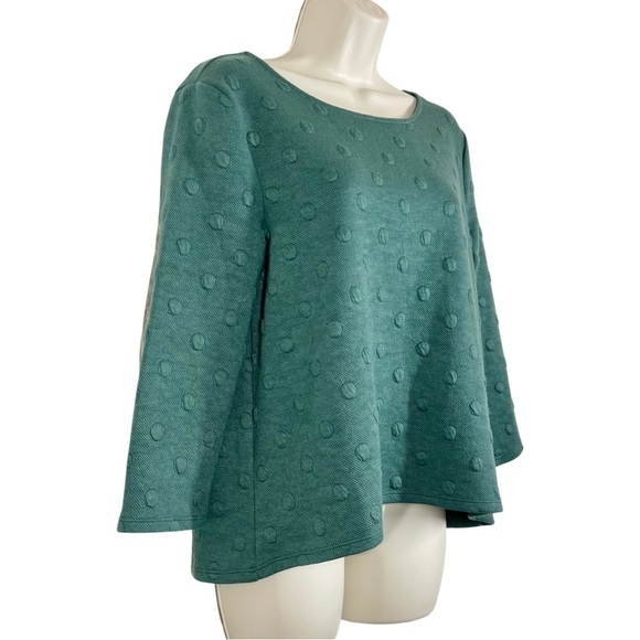 W5 Embossed Polkadot Long Sleeve Top - Picture 2 of 6